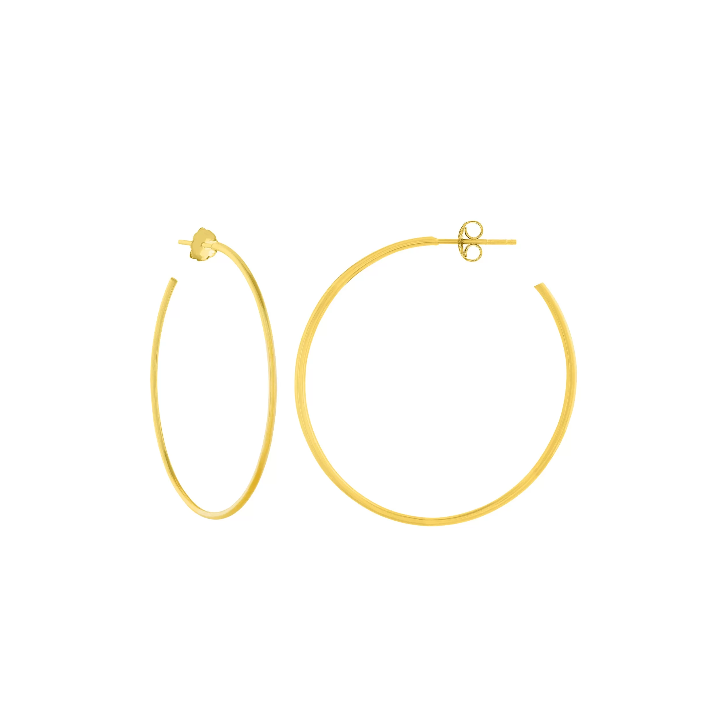 14K Gold 60MM Hoops