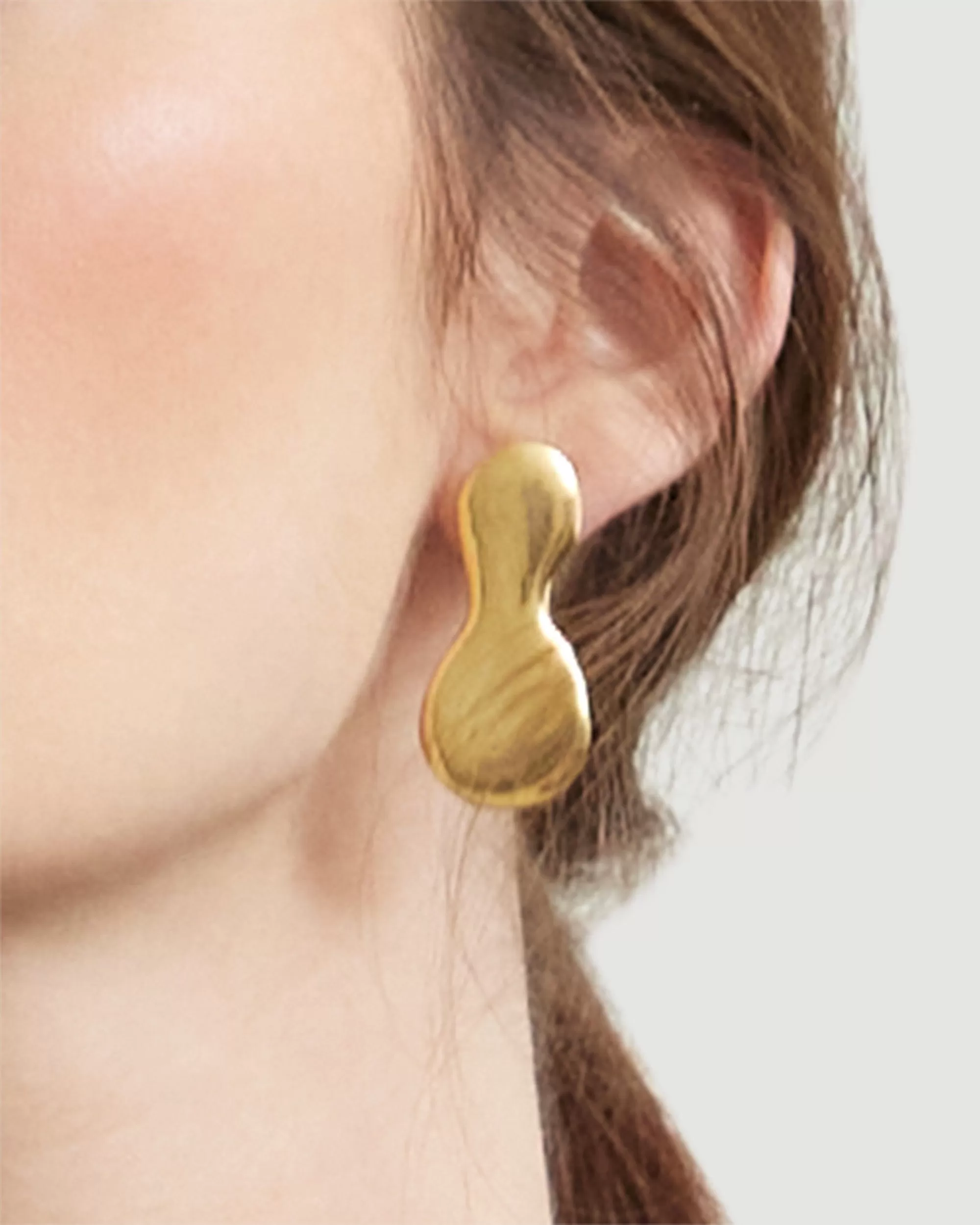 14K Gold Plated Organic Form Earrings