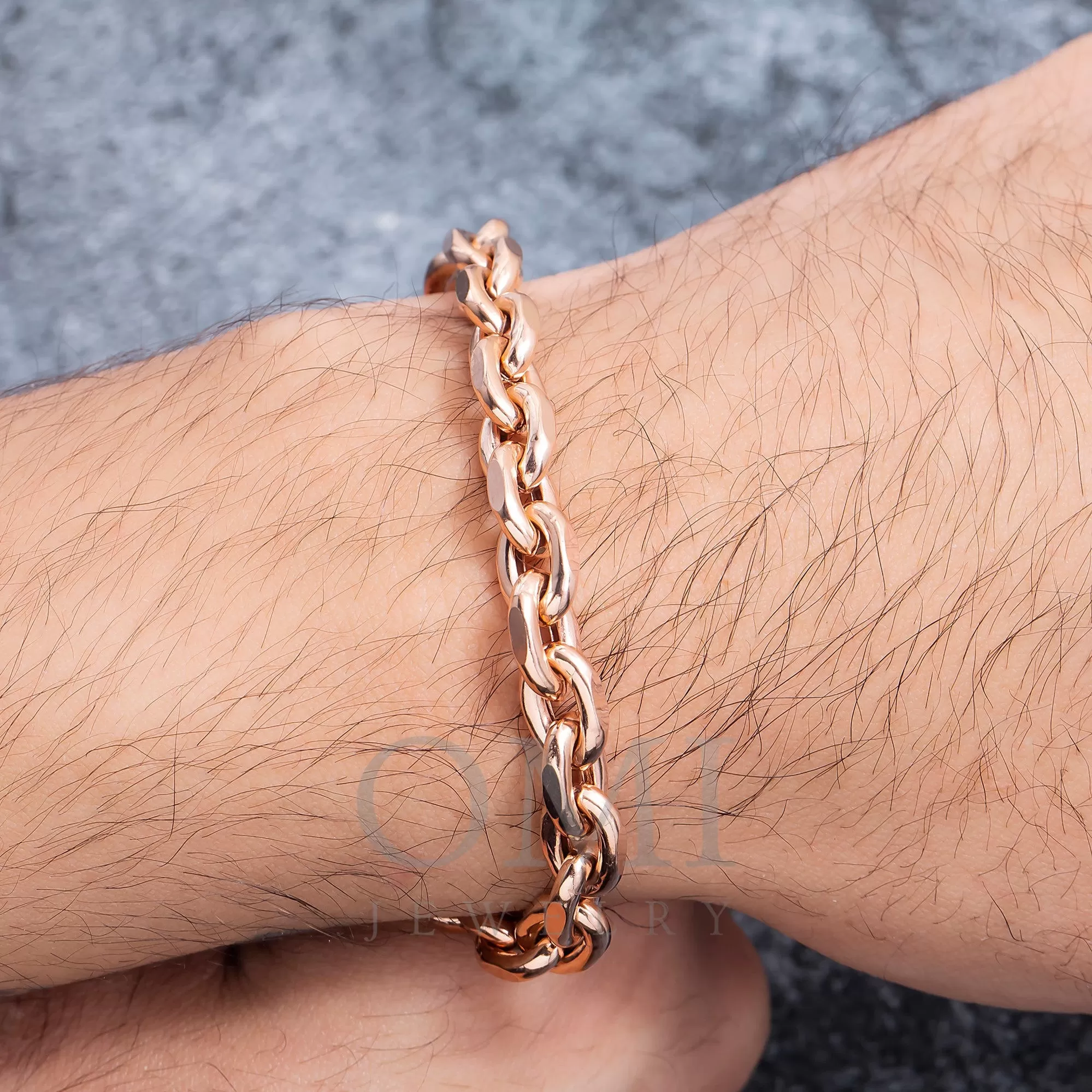 14K GOLD ROLO BELCHER CHAIN BRACELET