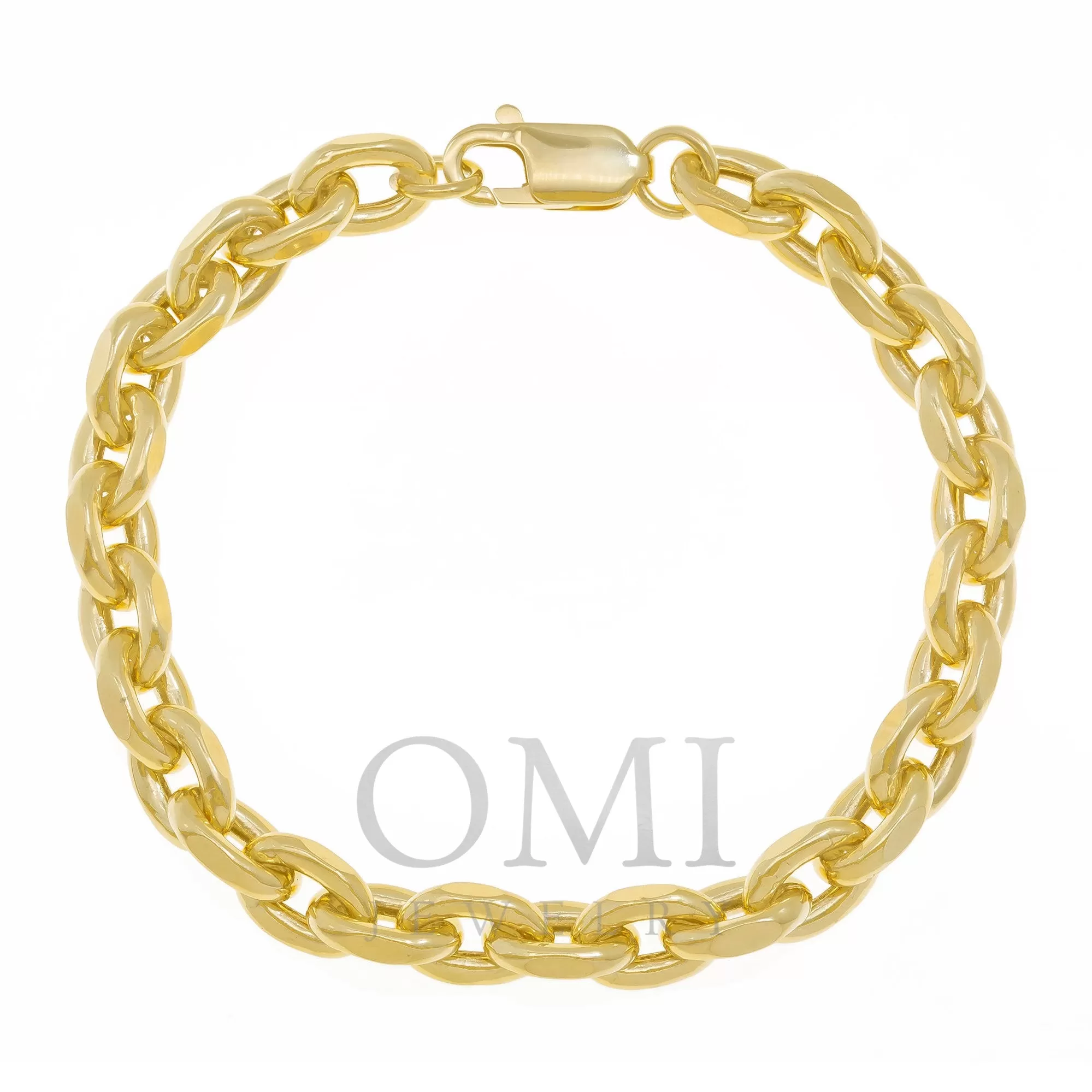 14K GOLD ROLO BELCHER CHAIN BRACELET