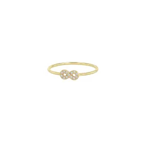 14k Itty Bitty Diamond Infinity Ring