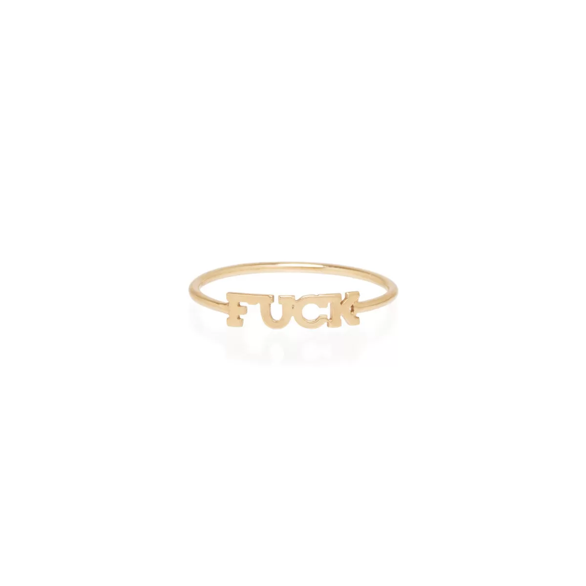 14k Itty Bitty FUCK Ring