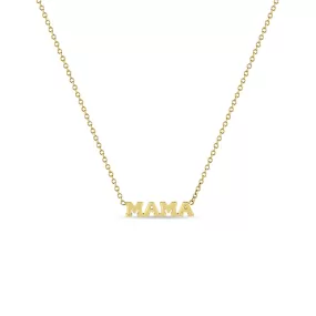 14k Itty Bitty MAMA Necklace