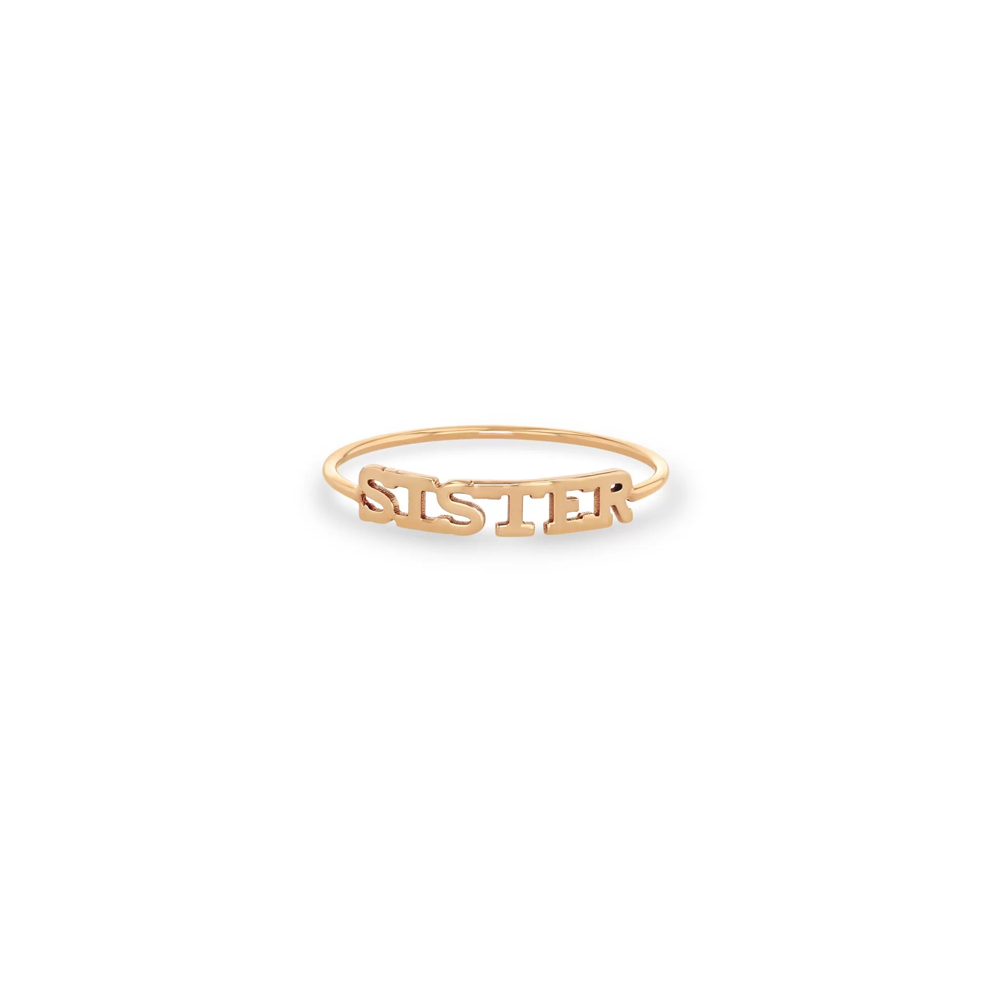 14k Itty Bitty SISTER Ring