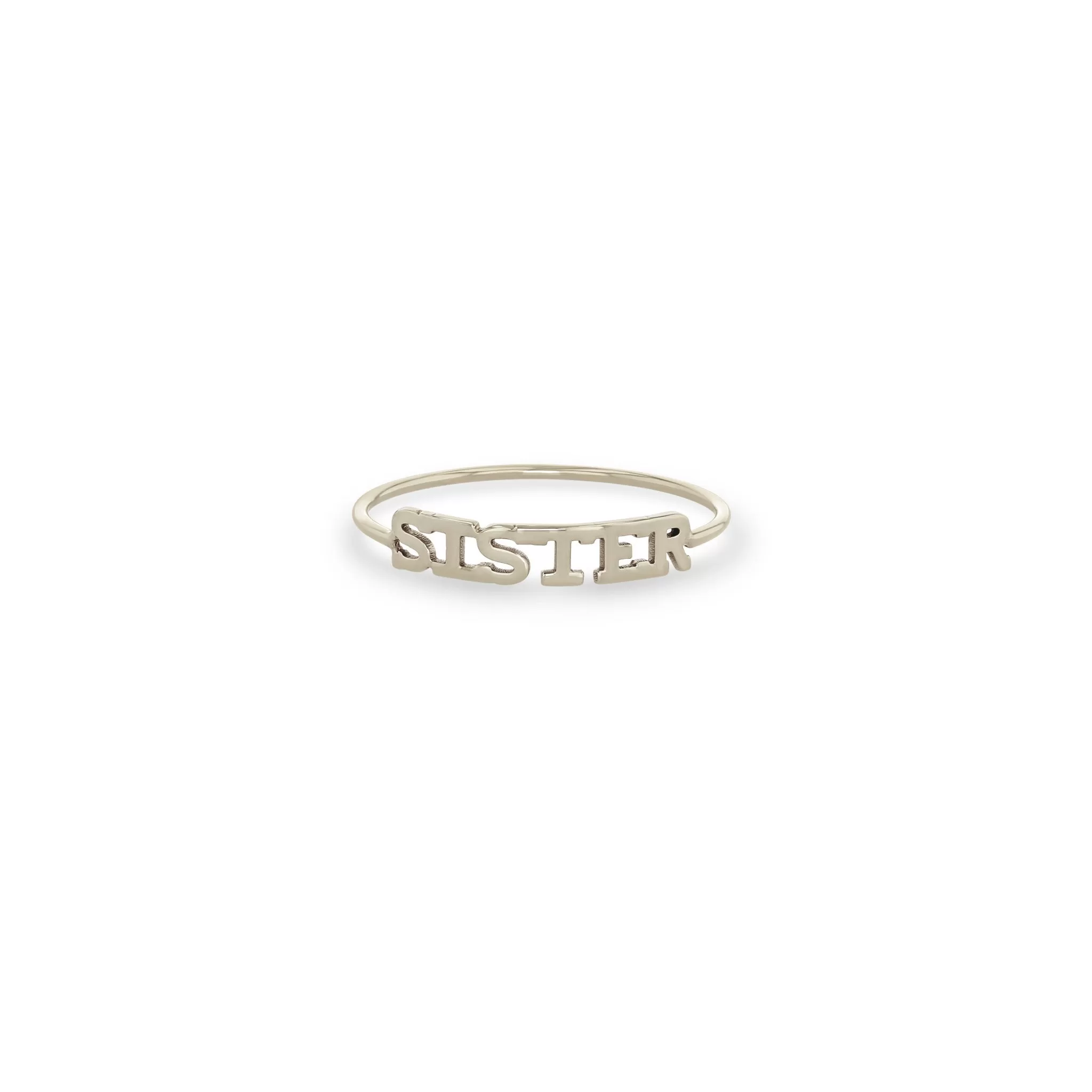 14k Itty Bitty SISTER Ring