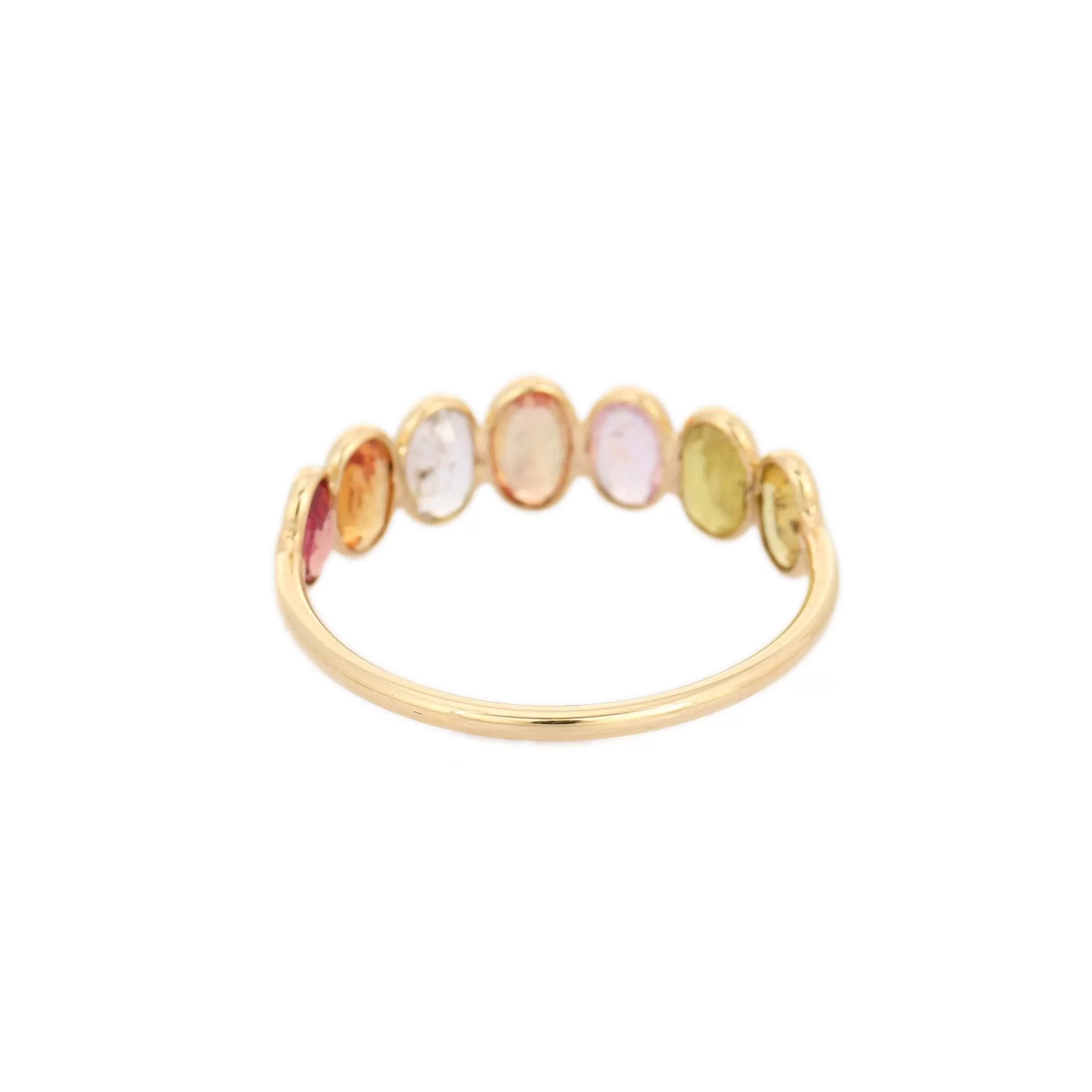 18K Gold Tourmaline Half Eternity Band