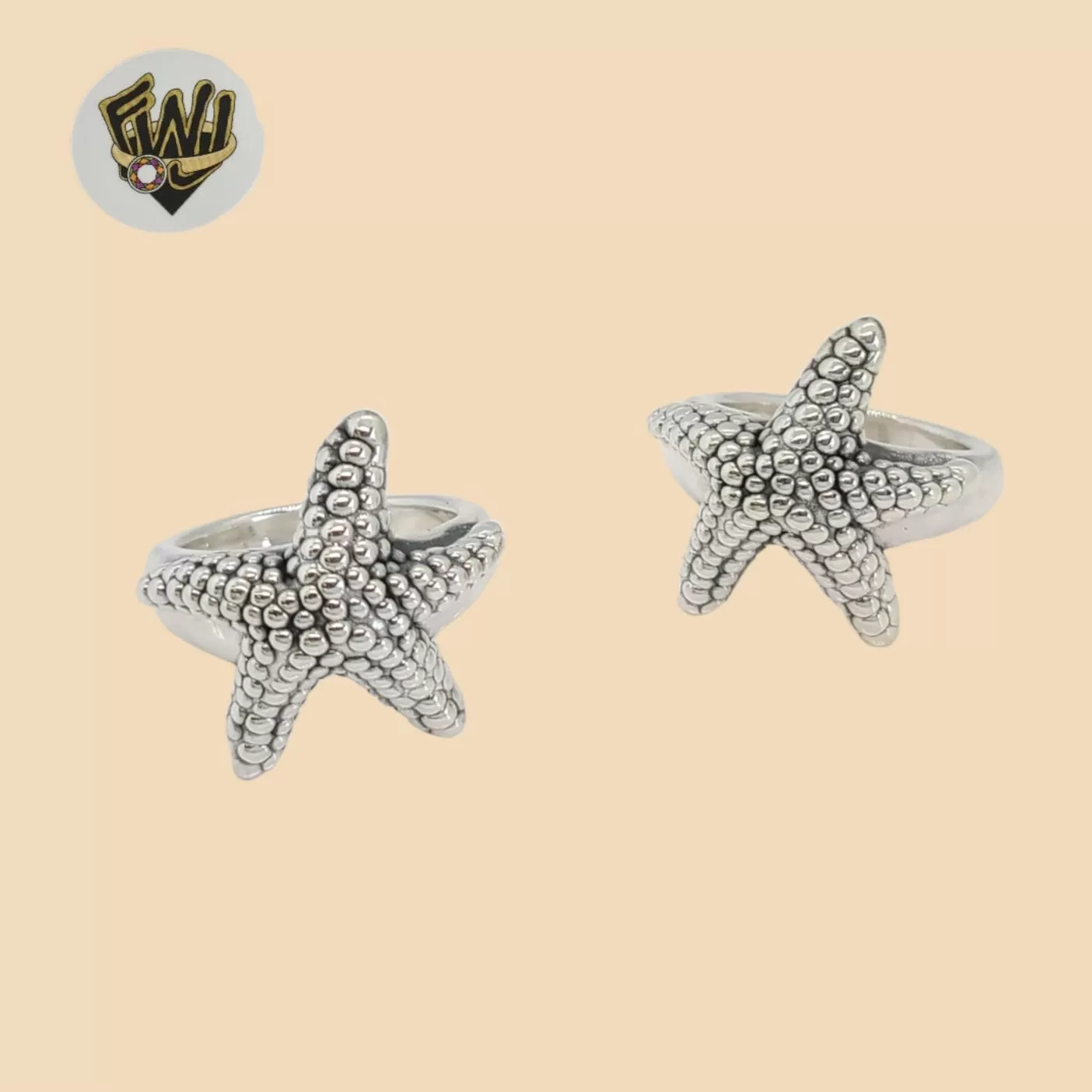 (2-5048) 925 Sterling Silver - Starfish Ring