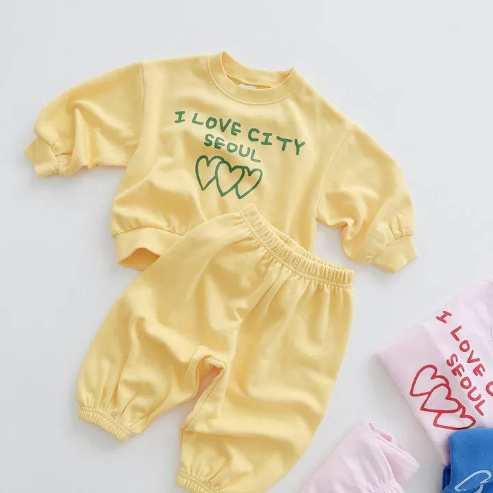 2 Pieces Set Baby Kid Girls Boys Letters Love heart Tops And Solid Color Pants Wholesale 23113096