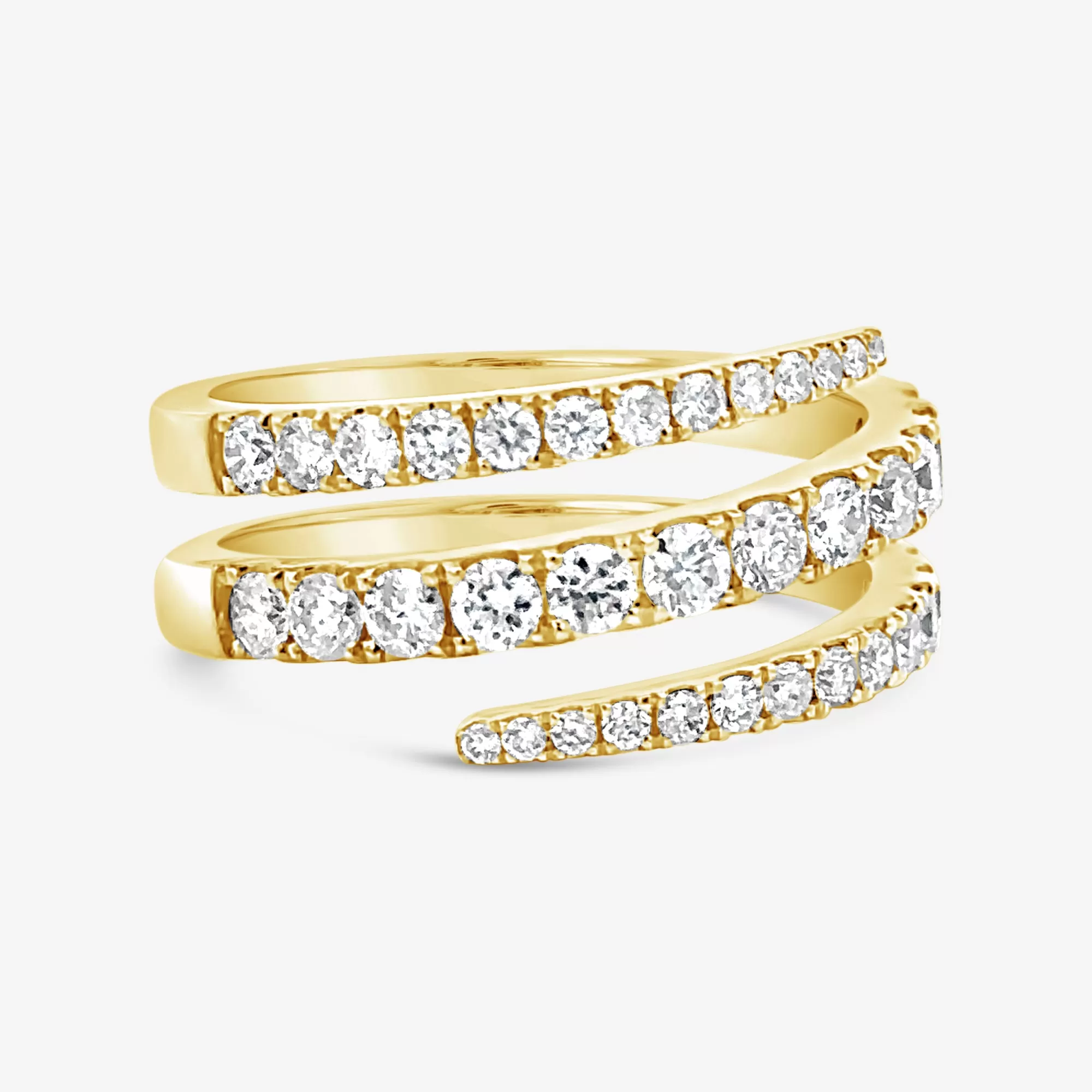 3 Row Diamond Wrap Ring