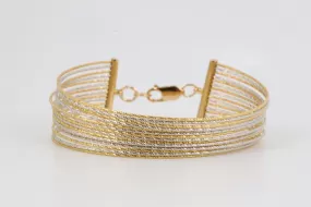 7.5" 21k Two-Tone Gold Bracelet (29.14g.)