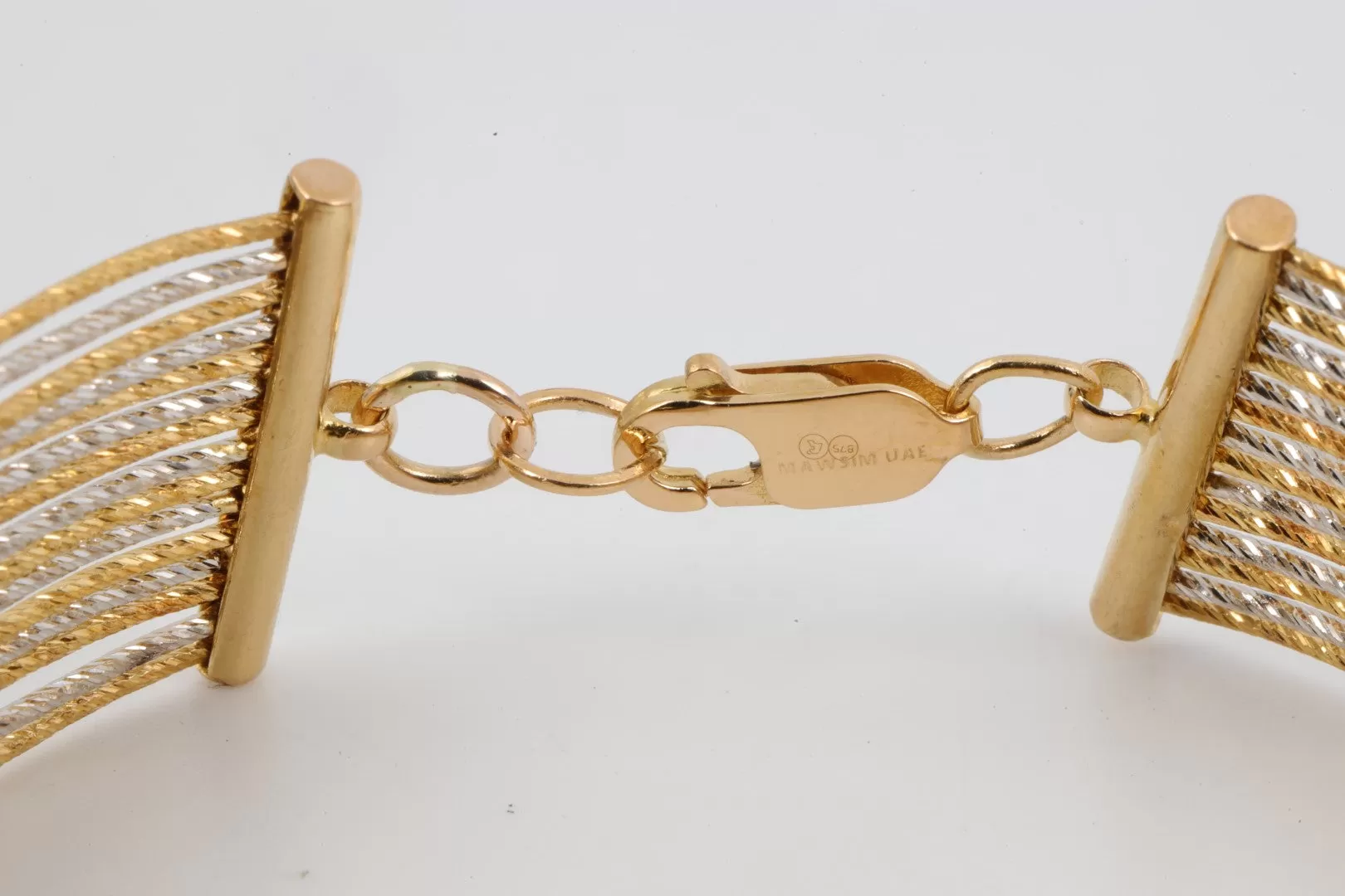 7.5" 21k Two-Tone Gold Bracelet (29.14g.)