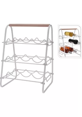 9 Bottle Metal Wine Rack