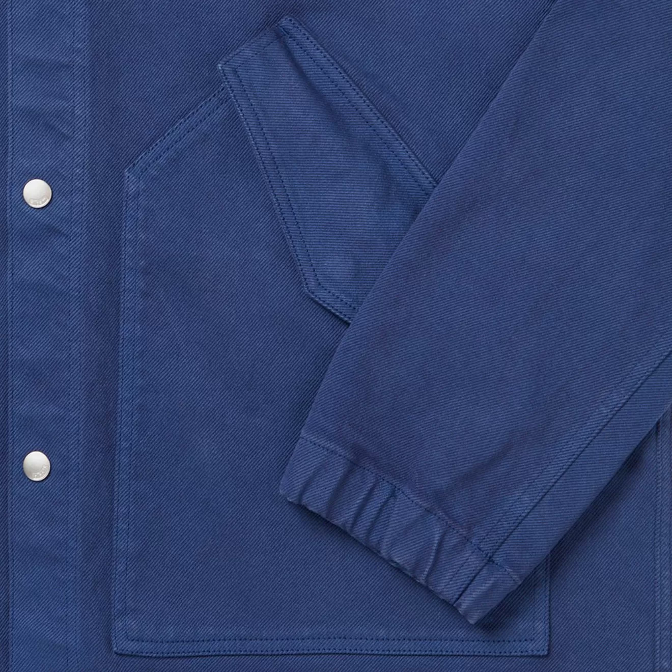 Albam Snap Through Twill Parka Bright Blue