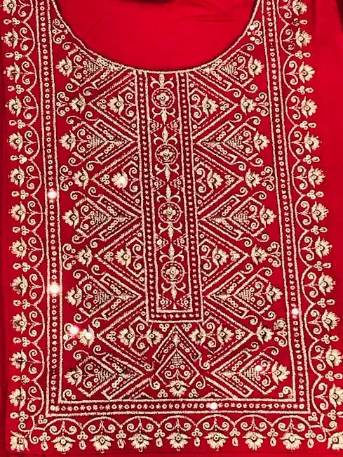 Amazing Red Color Embroidery Work Kurti For Women