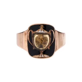 Antique Georgian Gold Urn w/ Foiled Citrine Ring