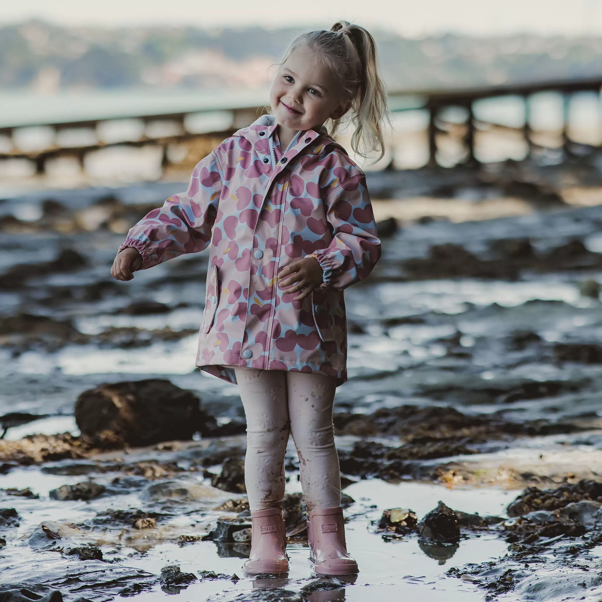 Apple Love Recycled Waterproof Raincoat