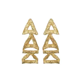 Art Deco Tri Earrings