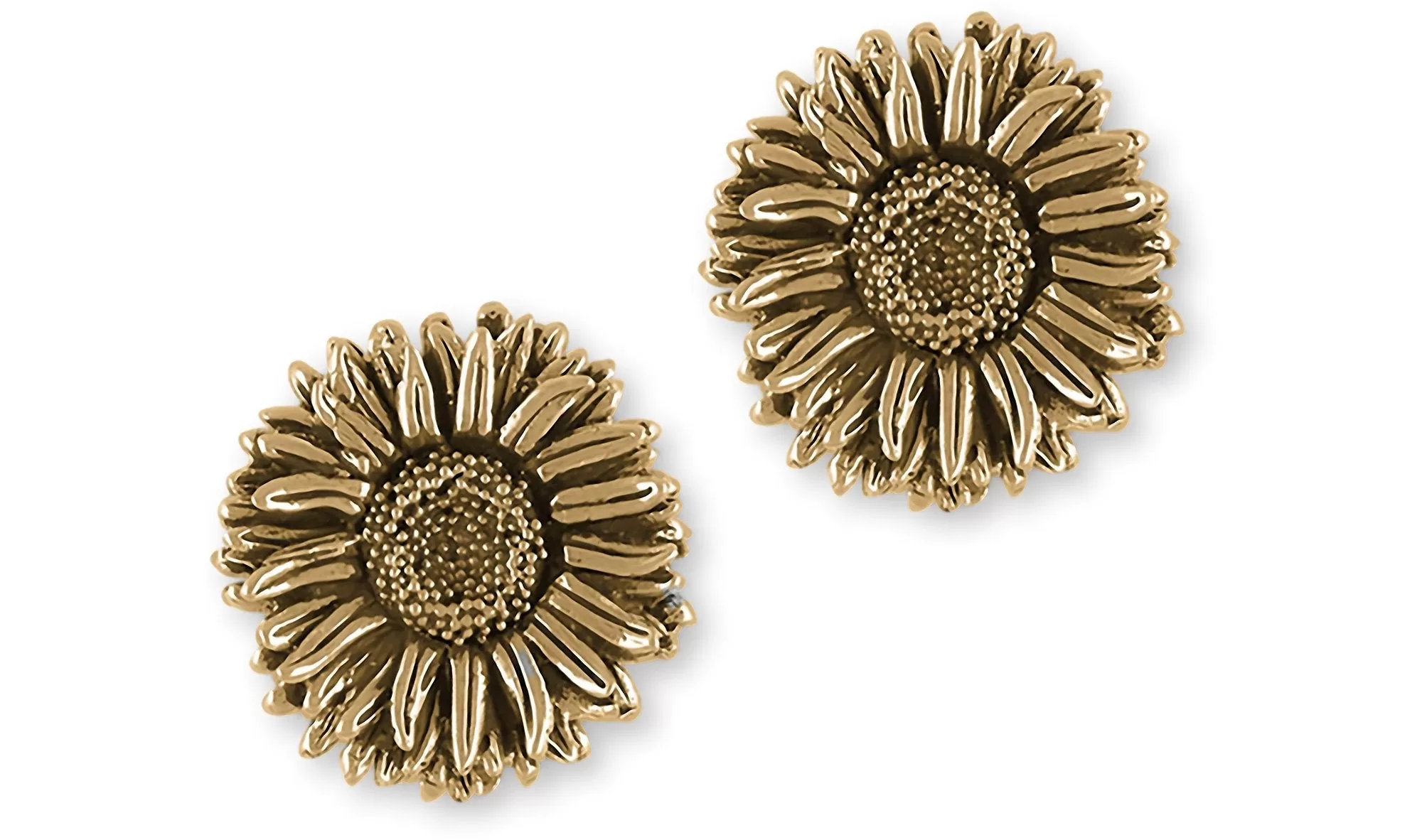 Aster Jewelry 14k Yellow Gold Handmade Aster Flower Cufflinks  AST2-CLG