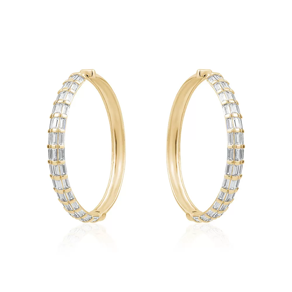 BAGUETTE LARGE HOOPS