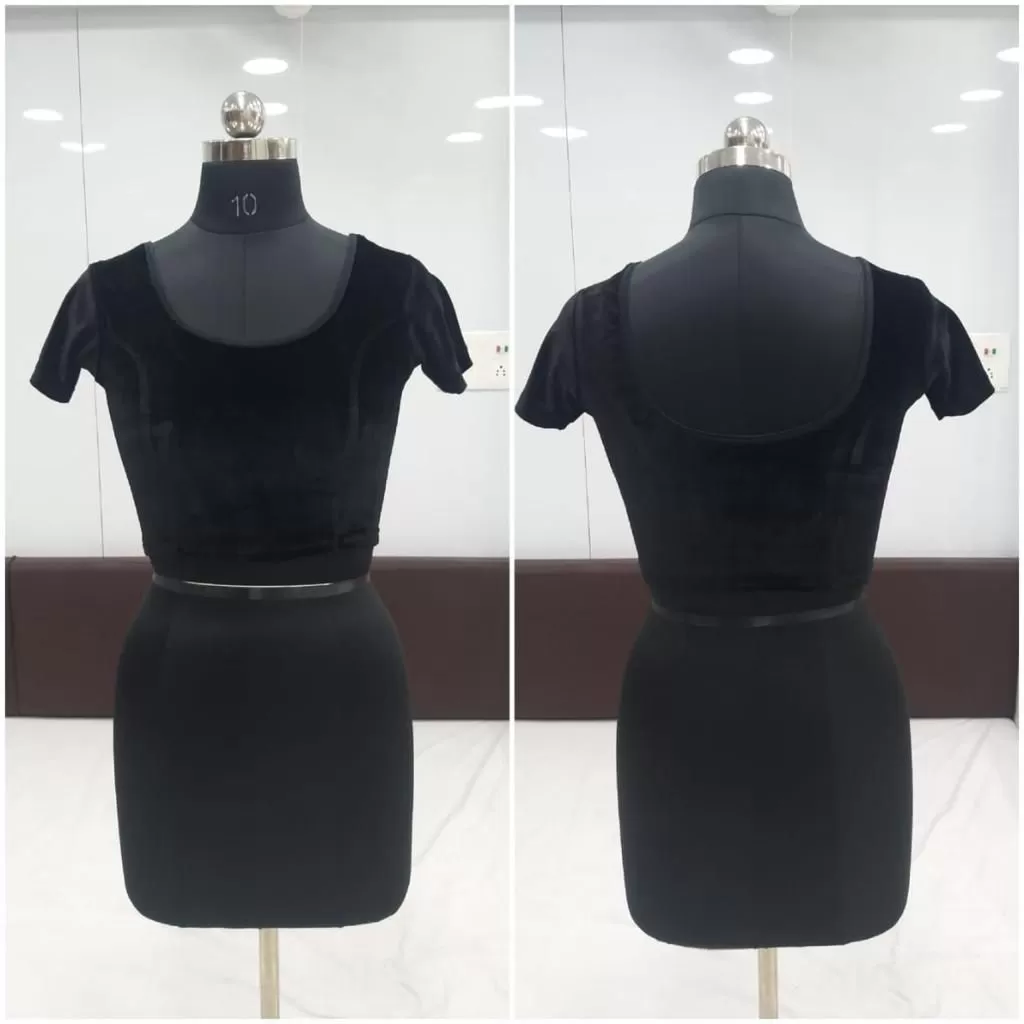 Beautiful Stretchable Black Blouse For Women