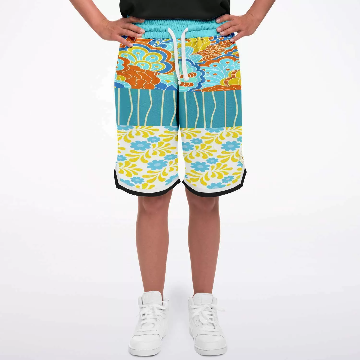 Blue Bullwinkle Unisex Basketball Shorts