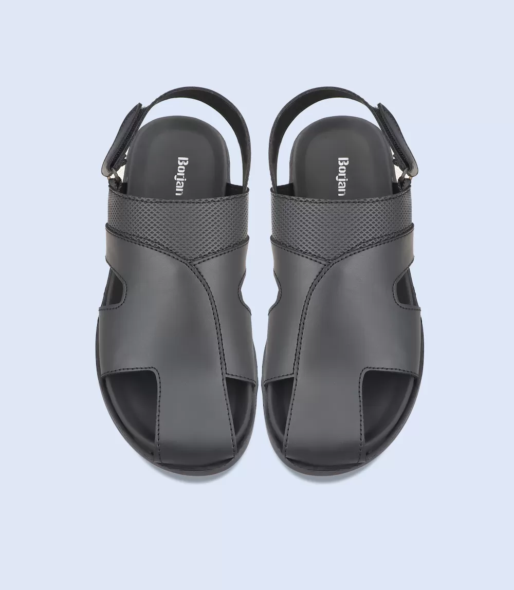 BM5673-BLACK-Men Casual Sandal