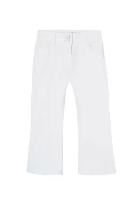 Boboli Stretch flared trousers for girls 438016 1100 white