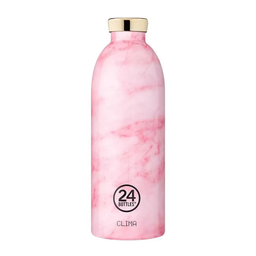 Bottiglia Termica 24 Bottles Clima 850ml Rosa Marmorizzato