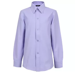 Boys Purple Textured Dress Shirt