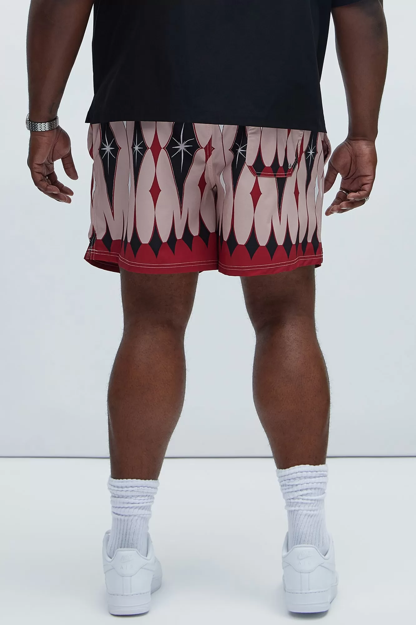 Breakdawn Graffiti Swim Trunks - Black/Red