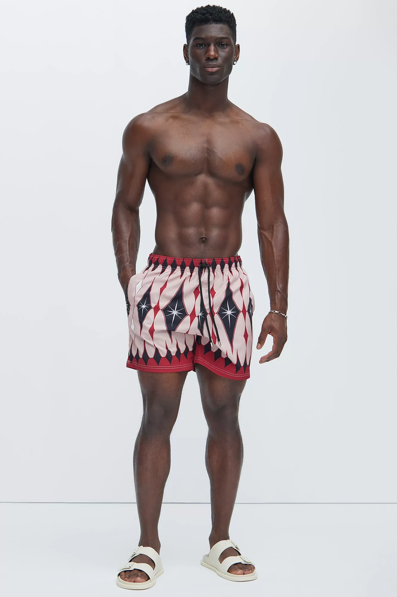 Breakdawn Graffiti Swim Trunks - Black/Red