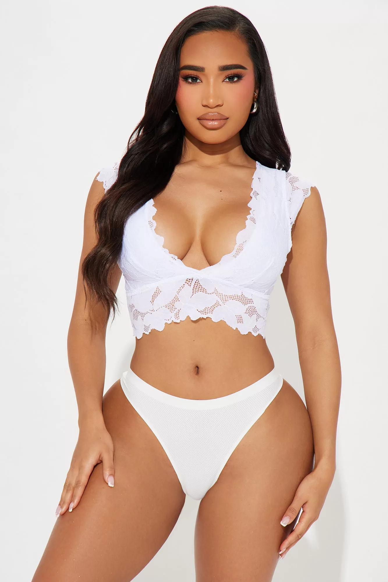 Brittany Lace Bralette - White