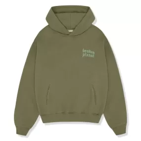 Broken Planet Basics Olive Green Hoodie