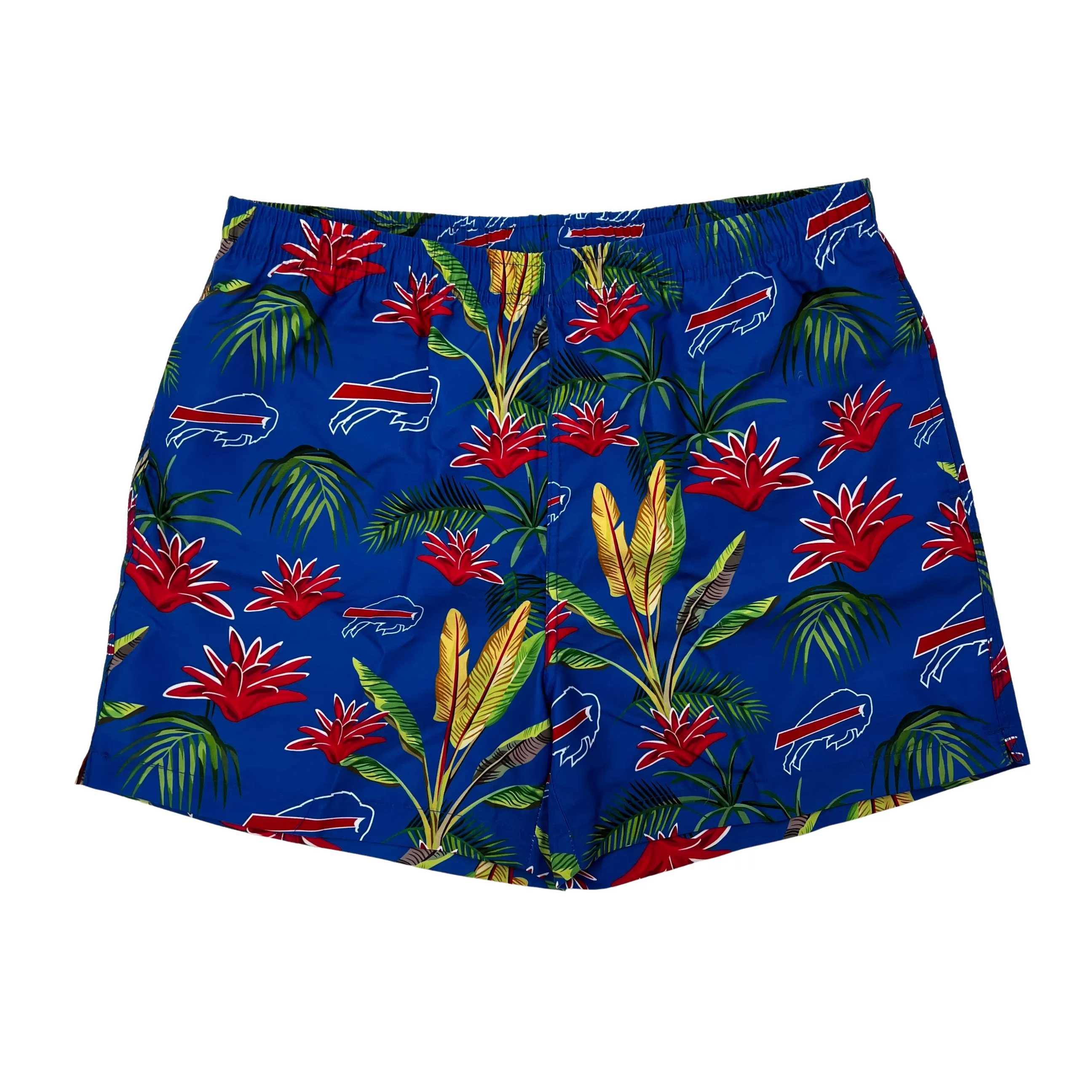 Buffalo Bills Royal Blue With Floral Swim Trunks