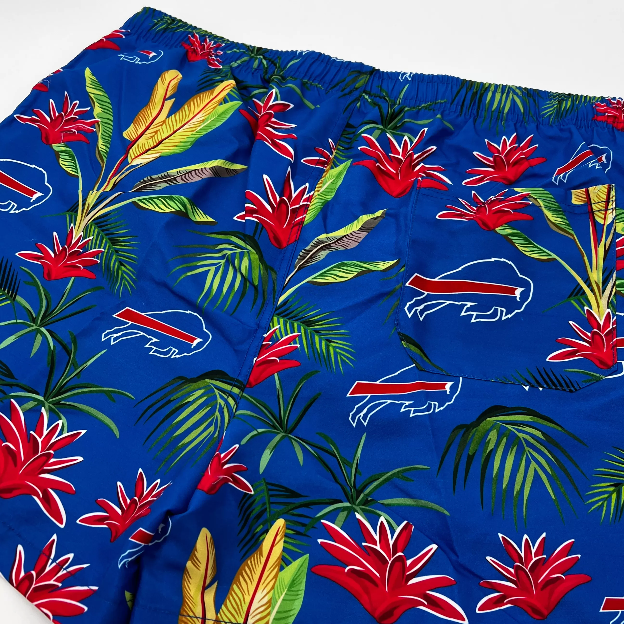 Buffalo Bills Royal Blue With Floral Swim Trunks