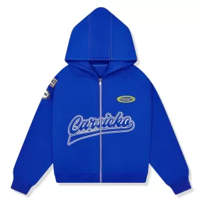 Carsicko Racing Club Zip-Up Blue Hoodie