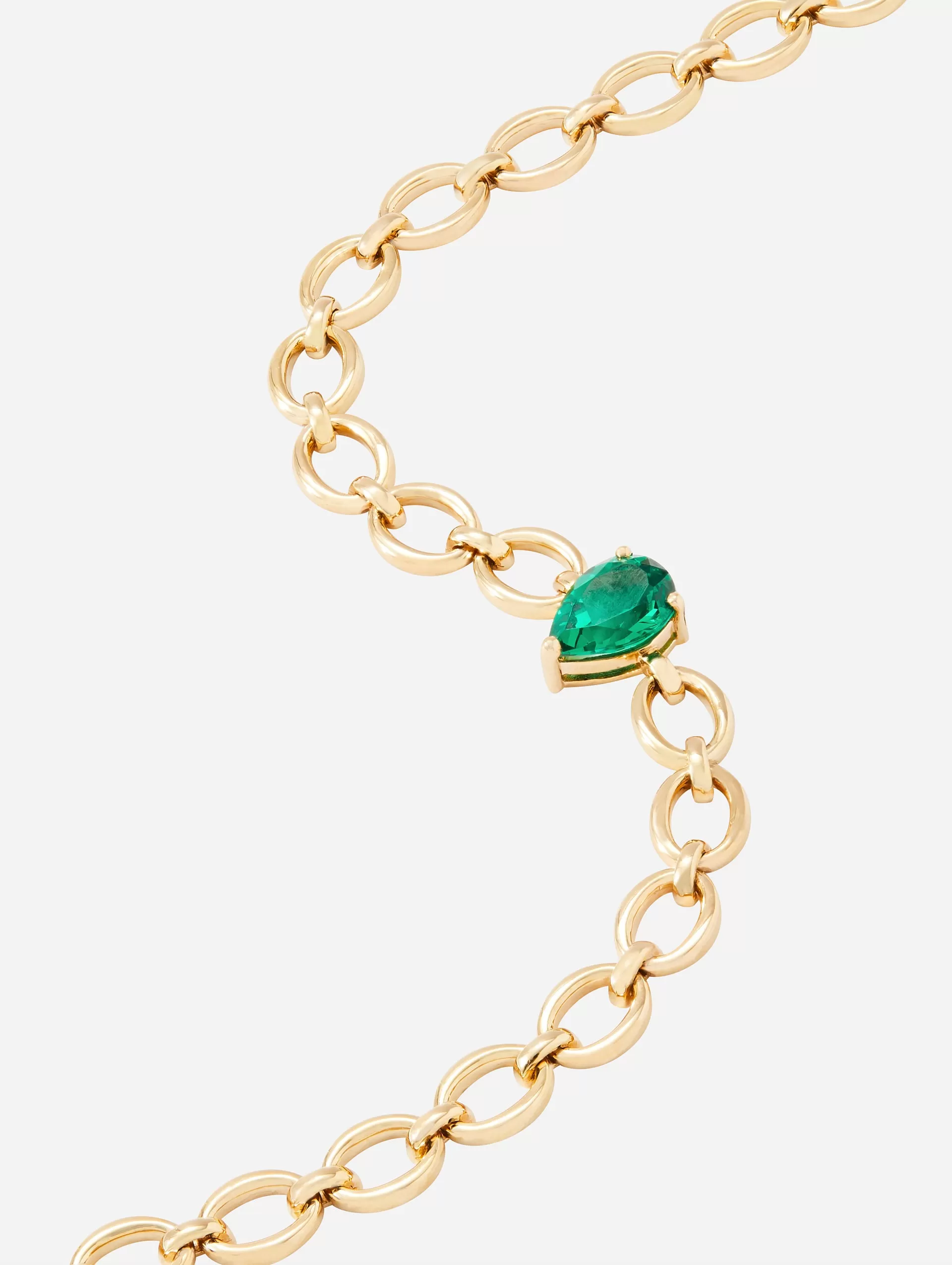 Catena Pear Cut Emerald Necklace