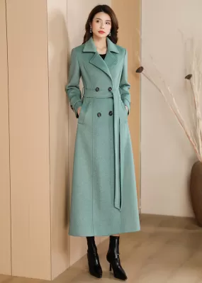 Celia Double Breasted Wool Blend Coat