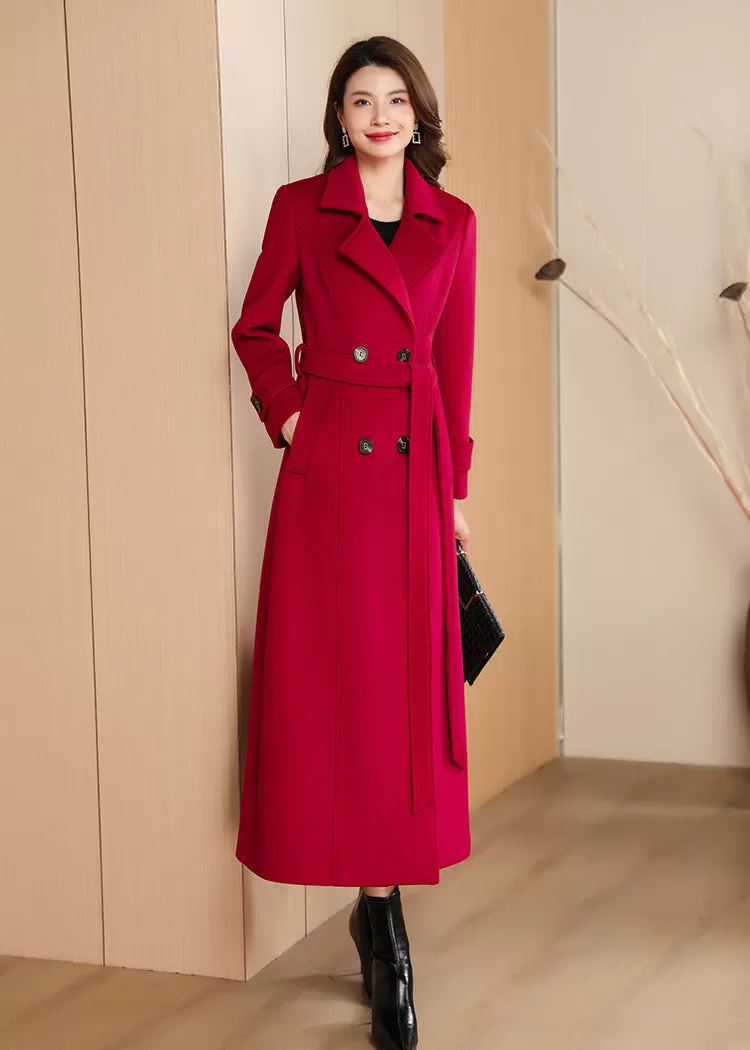 Celia Double Breasted Wool Blend Coat