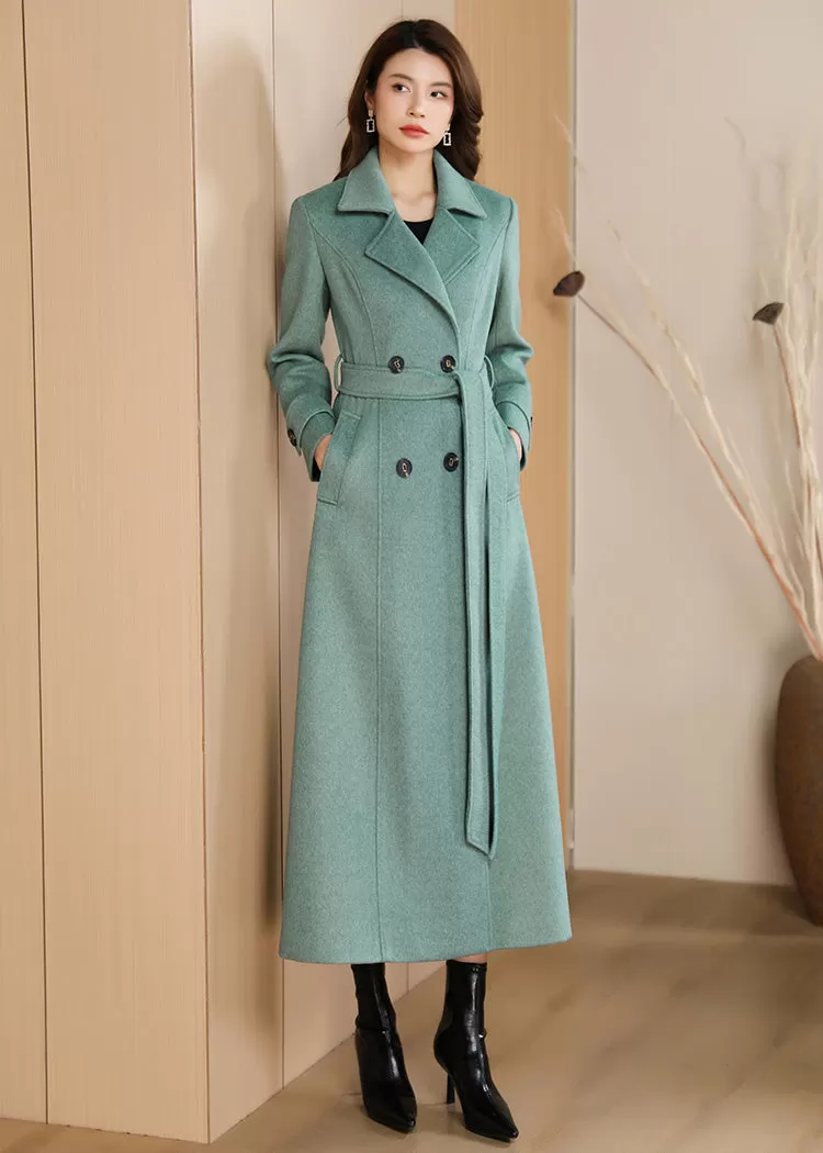 Celia Double Breasted Wool Blend Coat