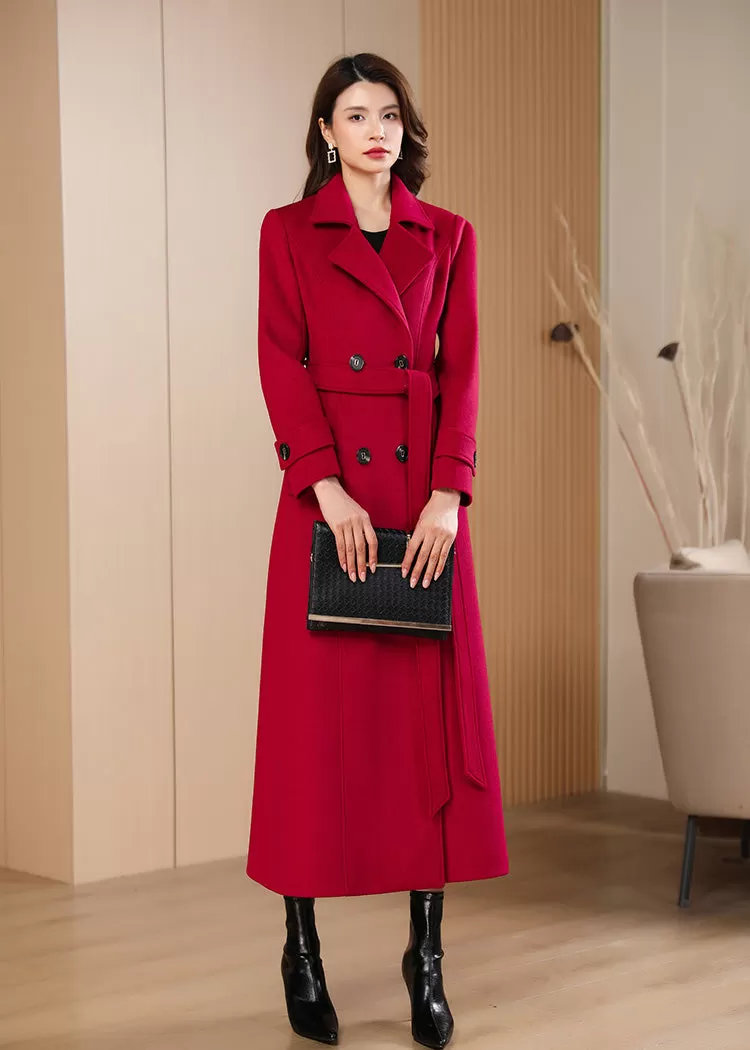 Celia Double Breasted Wool Blend Coat