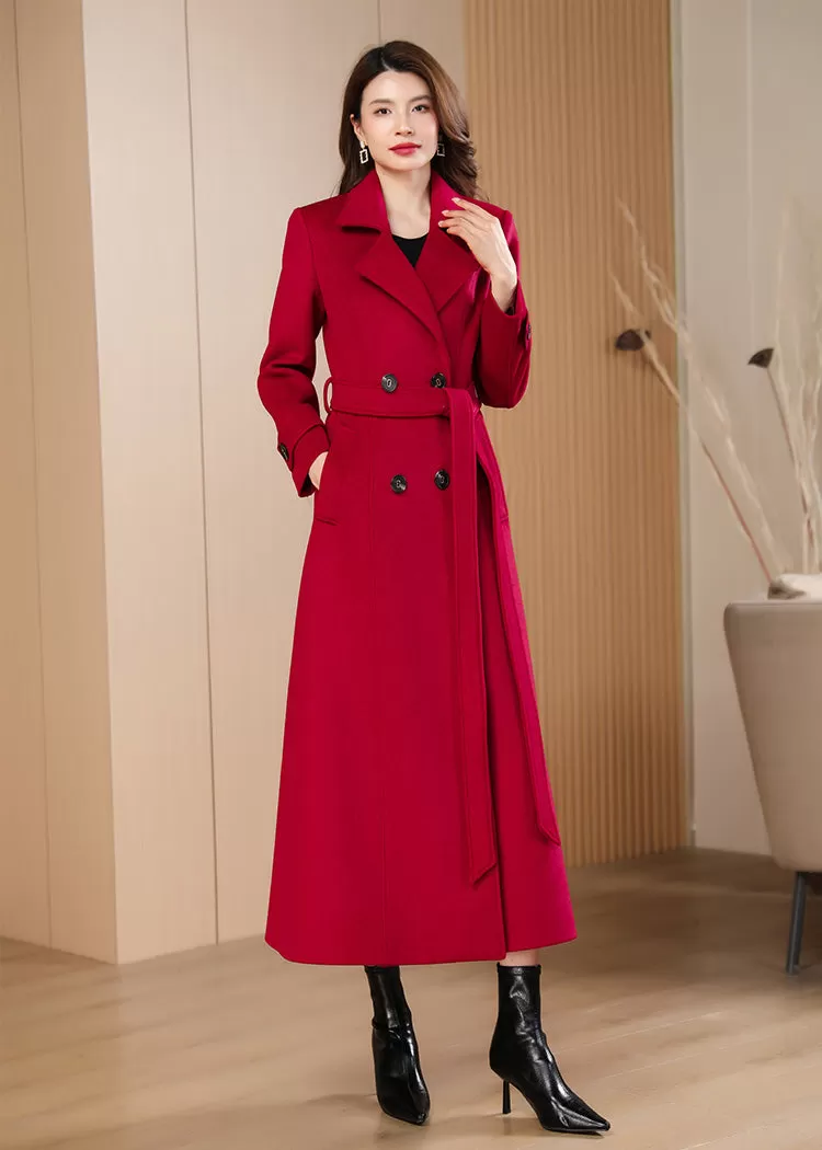 Celia Double Breasted Wool Blend Coat