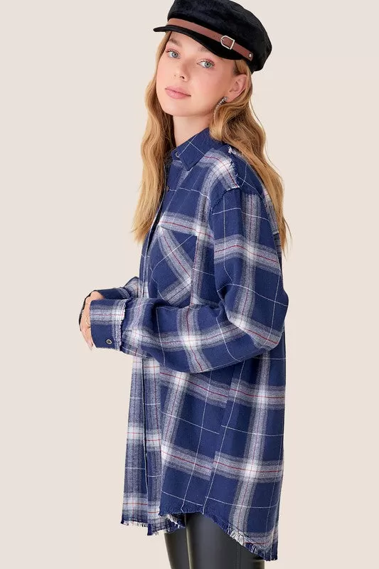 Celine Plaid Flannel Button Down Shirt