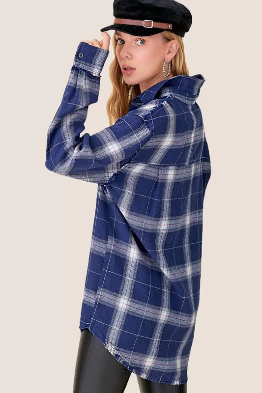 Celine Plaid Flannel Button Down Shirt