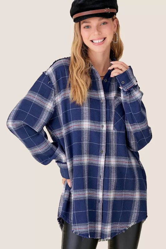 Celine Plaid Flannel Button Down Shirt