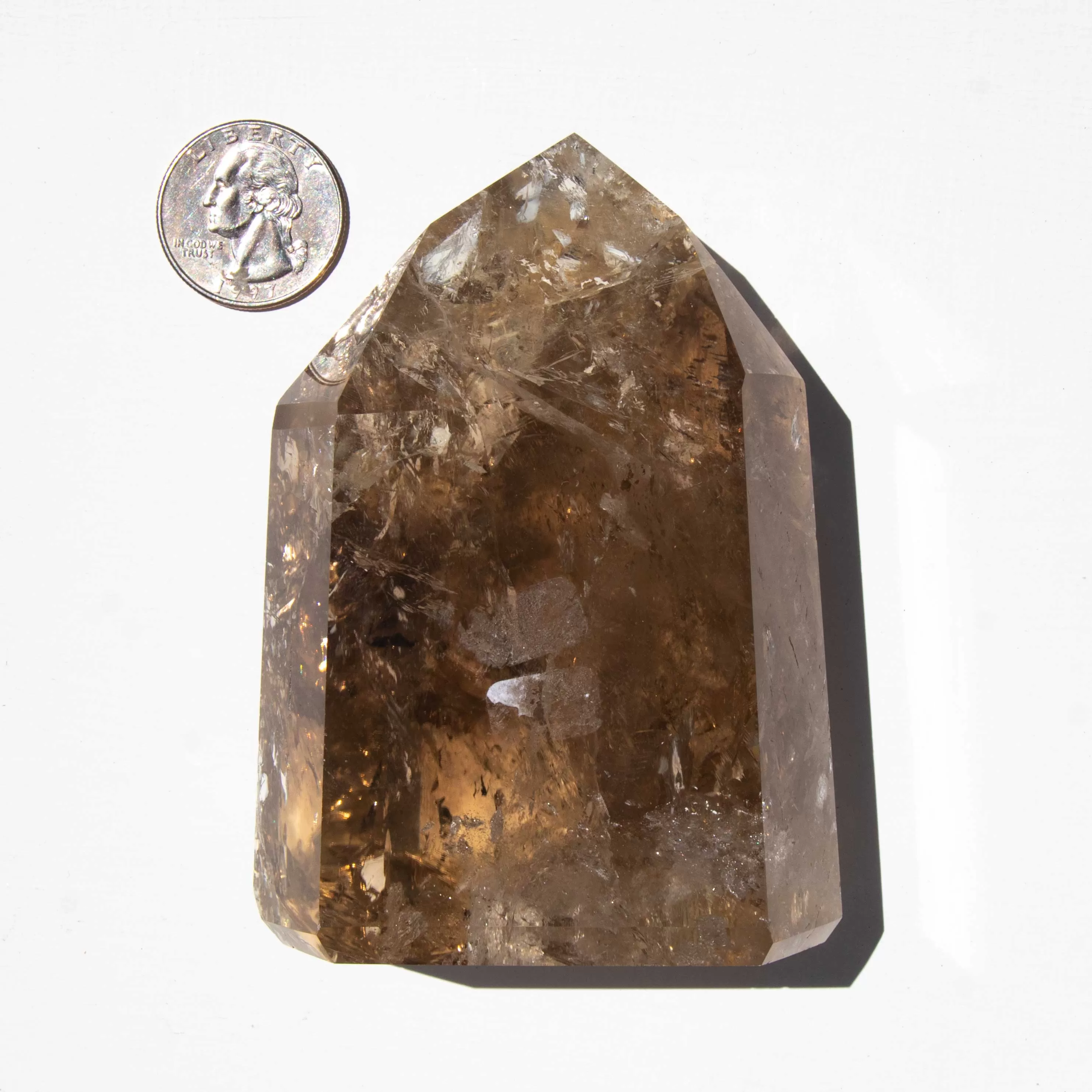 Citrine (going into smoky)-Natural, Polished Point