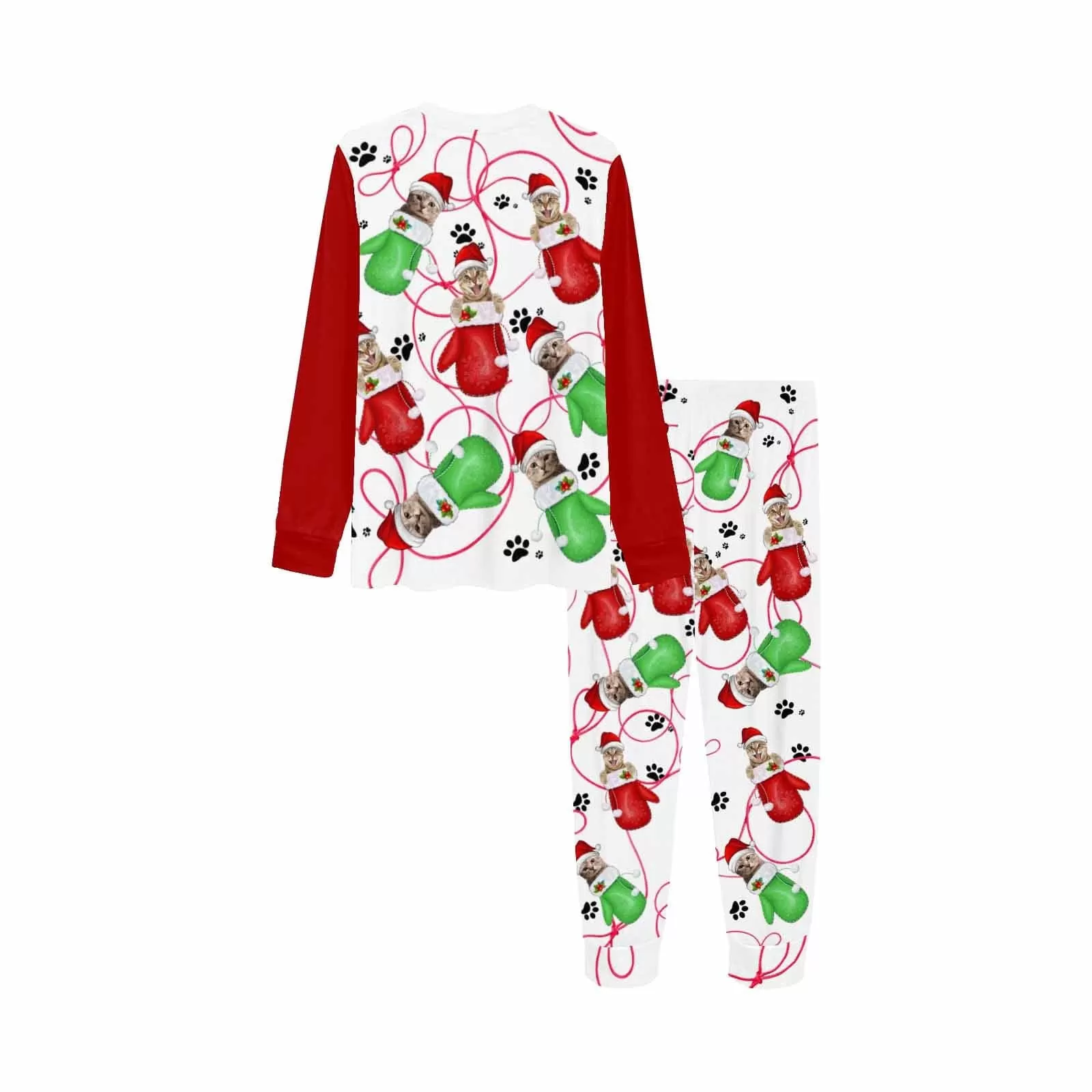 Custom Face Pajamas Christmas Funny Sleepwear Personalized Girls Long Sleeve Pajamas Set