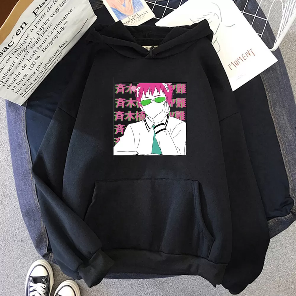 Cute Saiki K Anime Hoodies Sweatshirt Harajuku Warm Pullover Style Hoodie