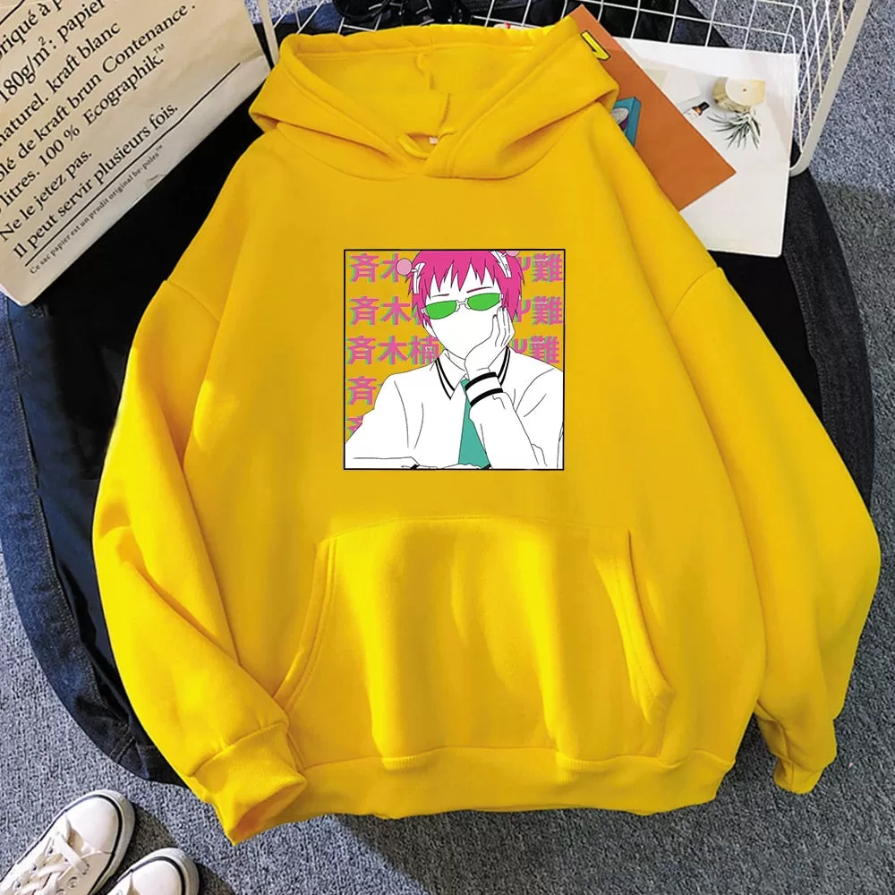 Cute Saiki K Anime Hoodies Sweatshirt Harajuku Warm Pullover Style Hoodie