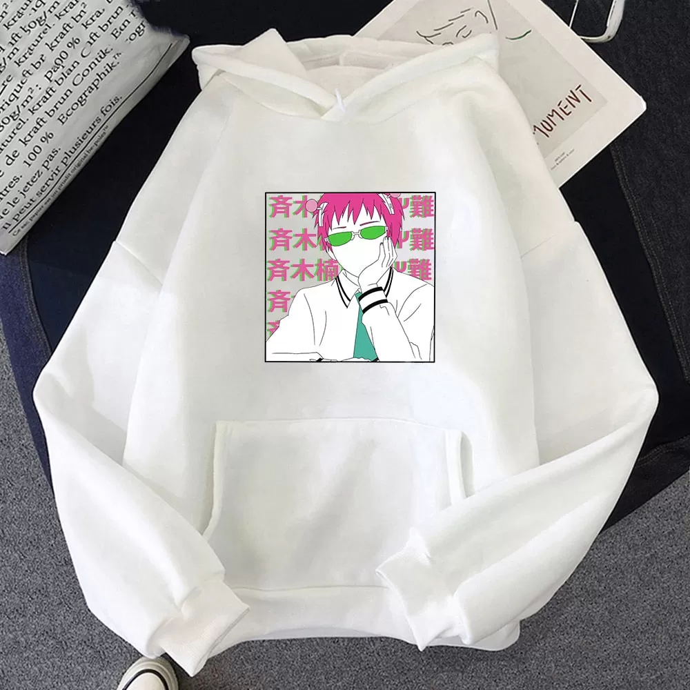 Cute Saiki K Anime Hoodies Sweatshirt Harajuku Warm Pullover Style Hoodie